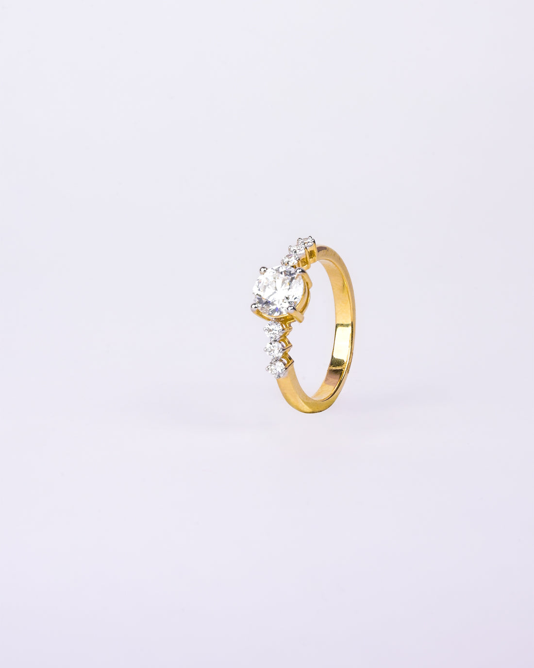 Solitire Petal Embrace Ring