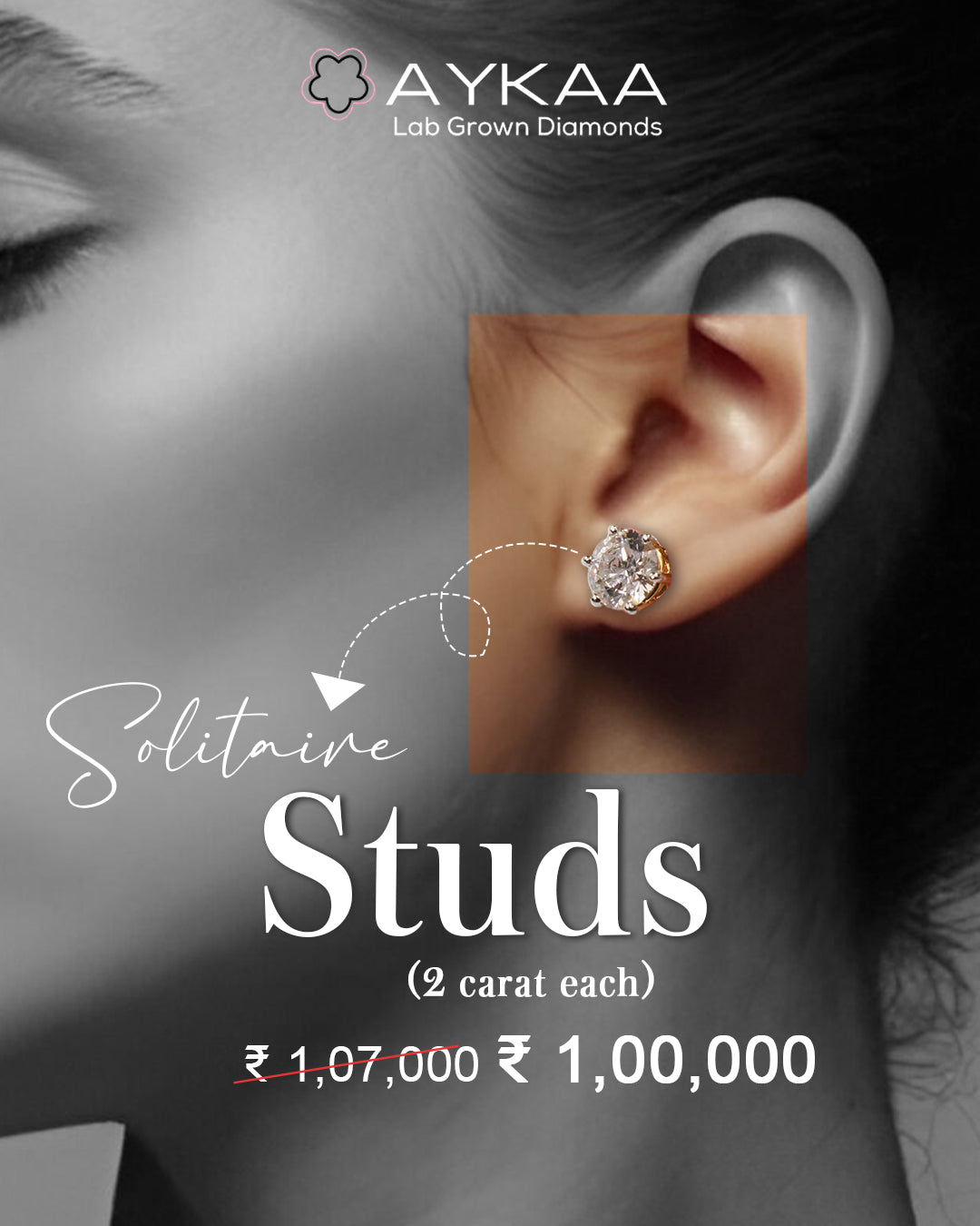 Simple Studs 2 Carat