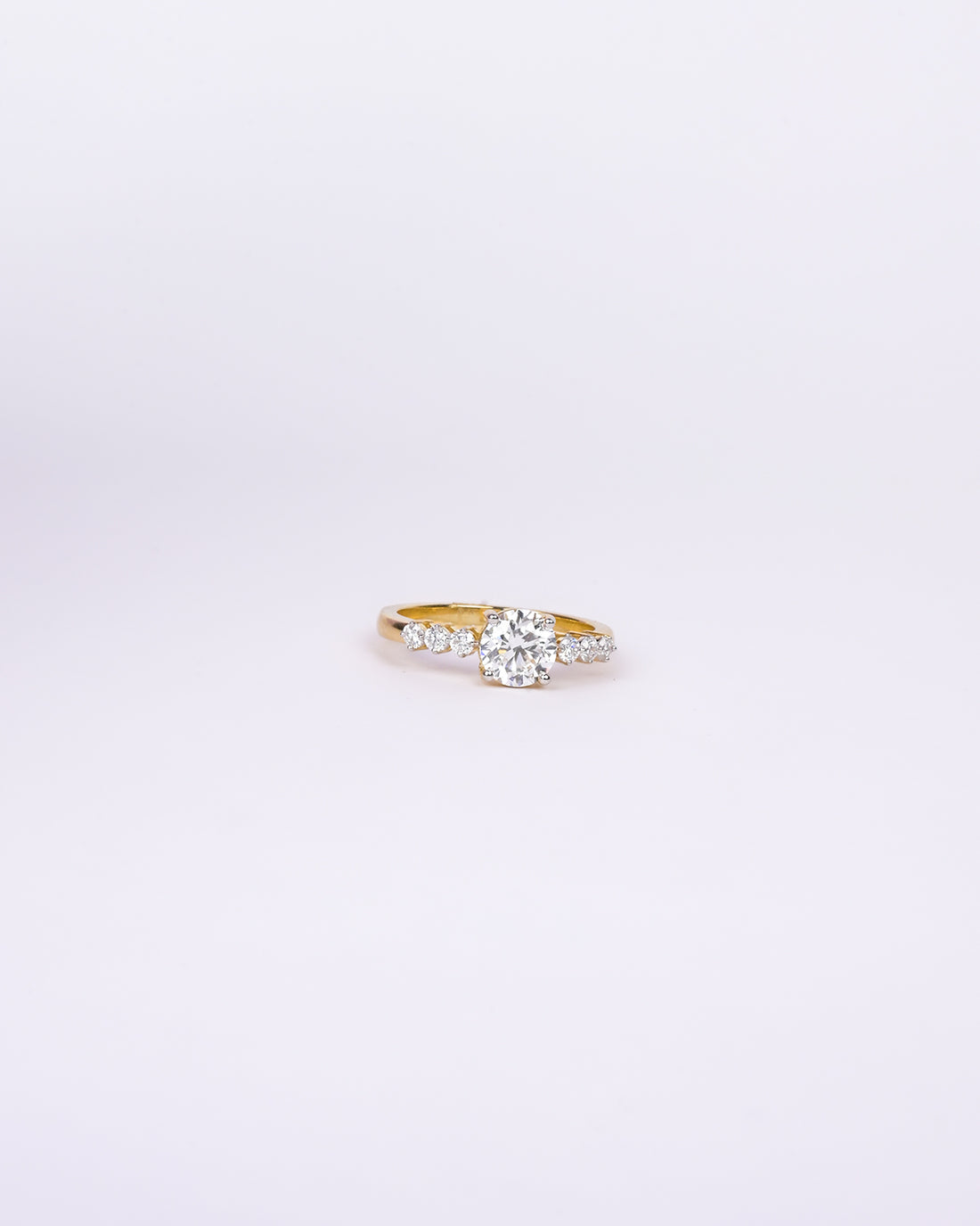 Solitire Petal Embrace Ring